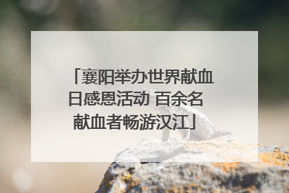 襄阳举办世界献血日感恩活动 百余名献血者畅游汉江