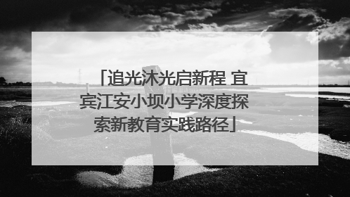 追光沐光启新程 宜宾江安小坝小学深度探索新教育实践路径