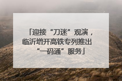 迎接“刀迷”观演，临沂增开高铁专列推出“一码通”服务