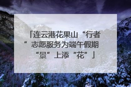 连云港花果山“行者”志愿服务为端午假期“景”上添“花”