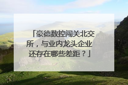 豪德数控闯关北交所，与业内龙头企业还存在哪些差距？