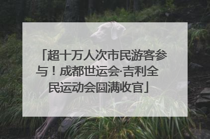 超十万人次市民游客参与！成都世运会·吉利全民运动会圆满收官