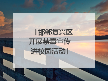 邯郸复兴区开展禁毒宣传进校园活动