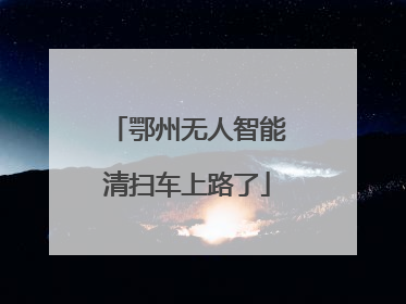 鄂州无人智能清扫车上路了
