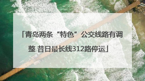 青岛两条“特色”公交线路有调整 昔日最长线312路停运