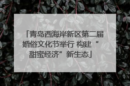 青岛西海岸新区第二届婚俗文化节举行 构建“甜蜜经济”新生态