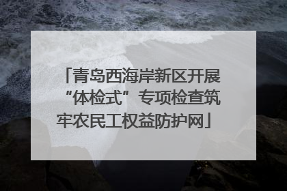 青岛西海岸新区开展“体检式”专项检查筑牢农民工权益防护网