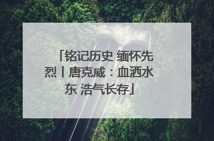 铭记历史 缅怀先烈丨唐克威：血洒水东 浩气长存