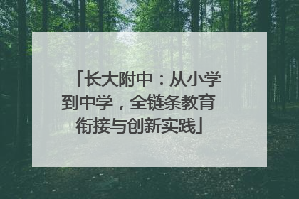 长大附中：从小学到中学，全链条教育衔接与创新实践