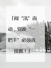 闻“汛”而动，党政“一把手”必须直接抓！