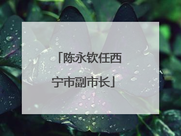 陈永钦任西宁市副市长