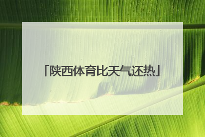 陕西体育比天气还热
