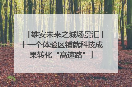 雄安未来之城场景汇丨十一个体验区铺就科技成果转化“高速路”
