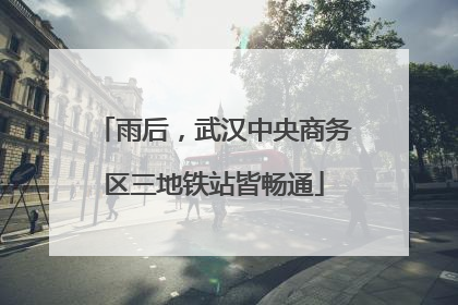 雨后，武汉中央商务区三地铁站皆畅通