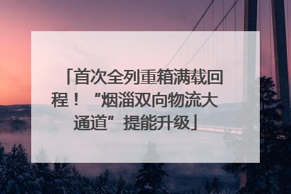 首次全列重箱满载回程！“烟淄双向物流大通道”提能升级