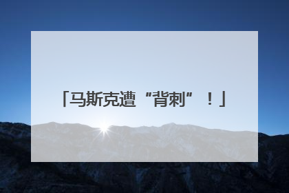 马斯克遭“背刺”！