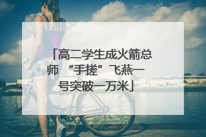 高二学生成火箭总师 “手搓”飞燕一号突破一万米
