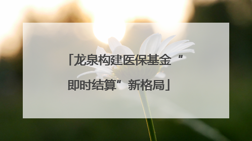 龙泉构建医保基金“即时结算”新格局
