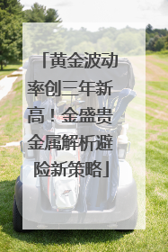 黄金波动率创三年新高！金盛贵金属解析避险新策略