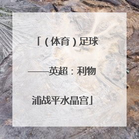 （体育）足球——英超：利物浦战平水晶宫