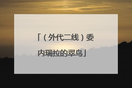 （外代二线）委内瑞拉的翠鸟