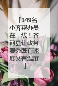 149名小齐帮办员在一线！齐河县让政务服务既有速度又有温度