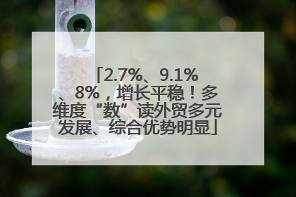 2.7%、9.1%、8%，增长平稳！多维度“数”读外贸多元发展、综合优势明显