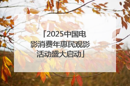 2025中国电影消费年惠民观影活动盛大启动