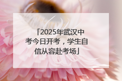 2025年武汉中考今日开考，学生自信从容赴考场