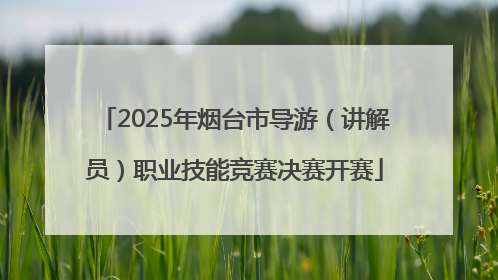 2025年烟台市导游（讲解员）职业技能竞赛决赛开赛