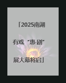2025南湖有戏“惠·剧”展大幕将启