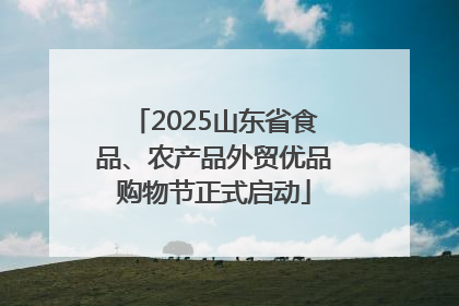 2025山东省食品、农产品外贸优品购物节正式启动