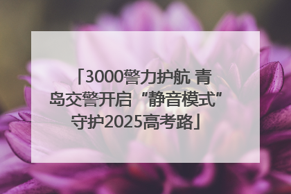 3000警力护航 青岛交警开启“静音模式”守护2025高考路