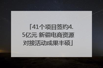 41个项目签约4.5亿元 新疆电商资源对接活动成果丰硕