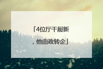 4位厅干履新，他由政转企