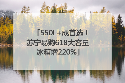 550L+成首选！苏宁易购618大容量冰箱增220%
