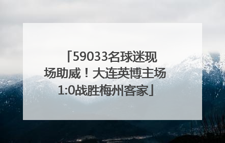 59033名球迷现场助威！大连英博主场1:0战胜梅州客家