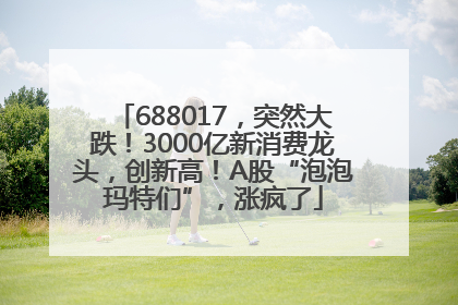 688017，突然大跌！3000亿新消费龙头，创新高！A股“泡泡玛特们”，涨疯了
